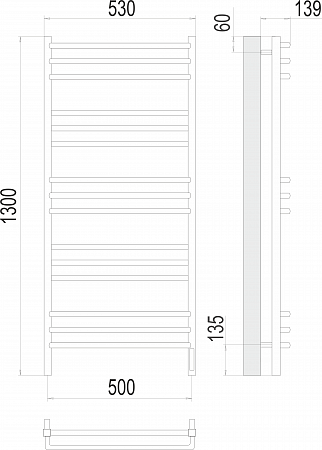 Соренто П15 500х1300 электро (sensor quick touch) Полотенцесушитель  TERMINUS Шадринск - фото 3
