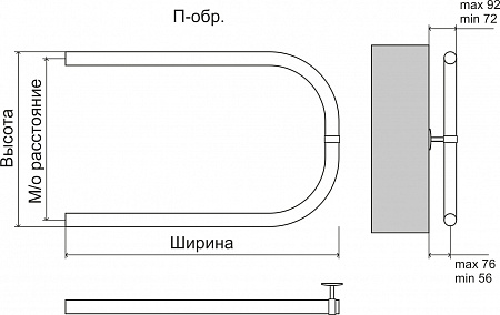 П-обр БШ 500х400 Полотенцесушитель  TERMINUS Шадринск - фото 3